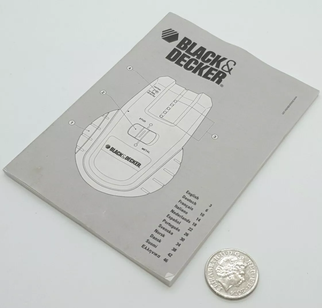 black & decker stud sensor instruction manual