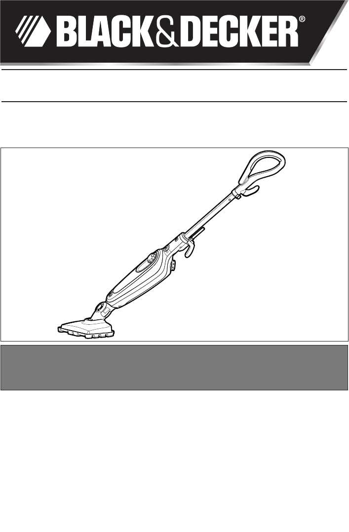 black and decker steam mop instruction manual