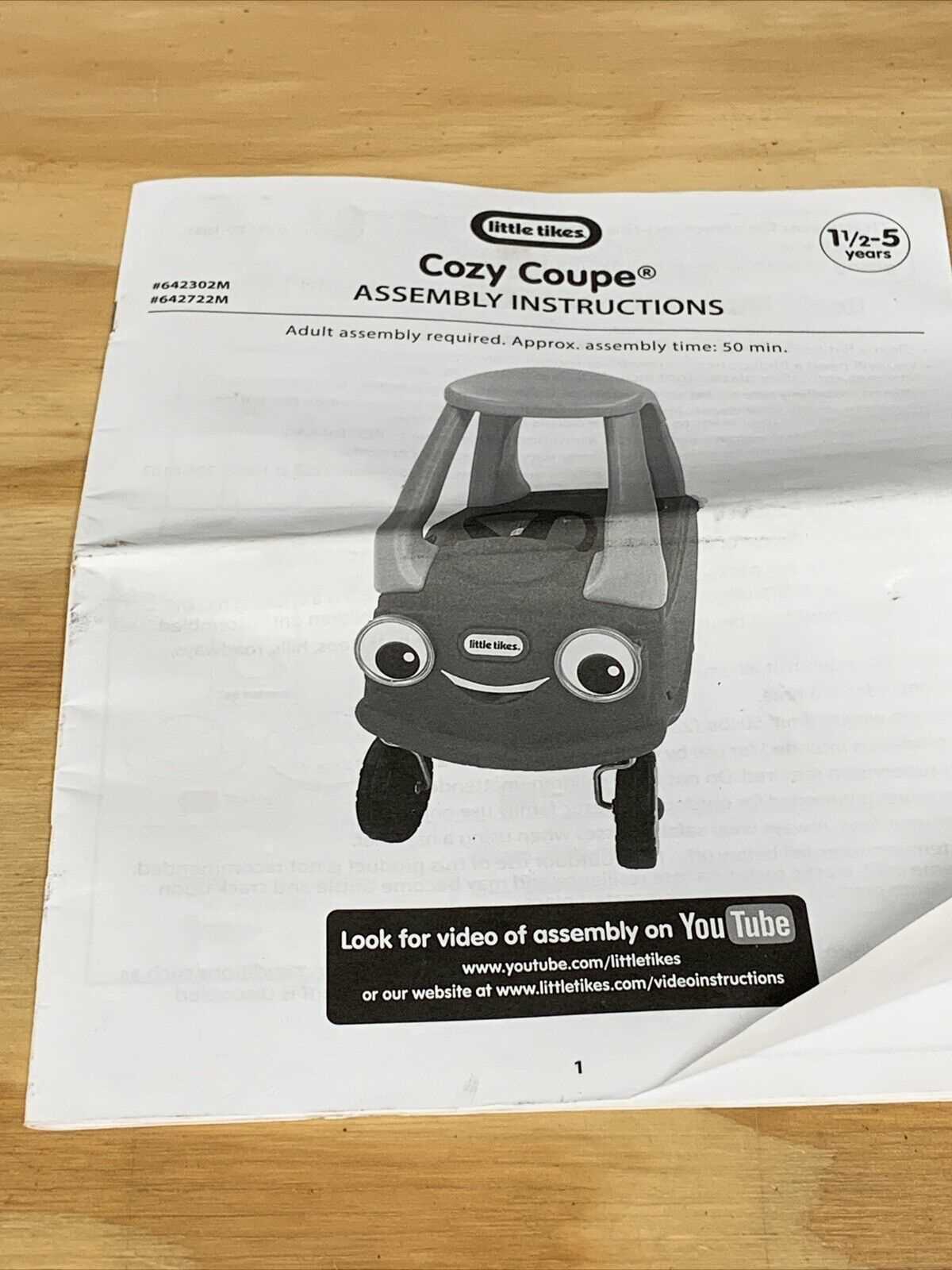 cozy coupe instruction manual