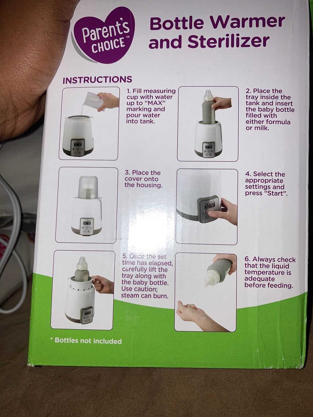 born free bottle warmer instruction manual