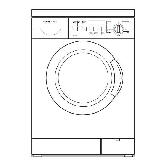 bosch washer instruction manual