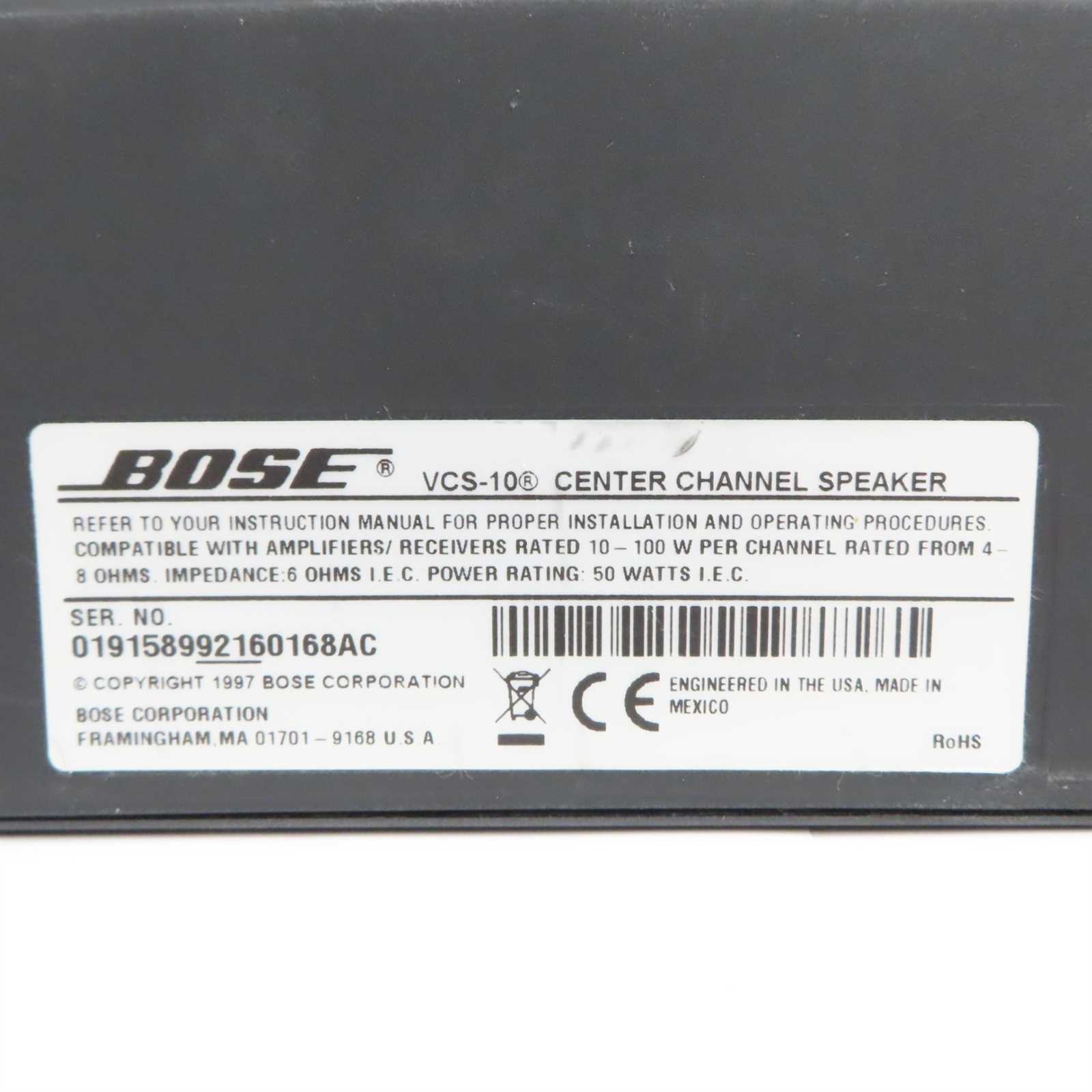 bose speaker instruction manual