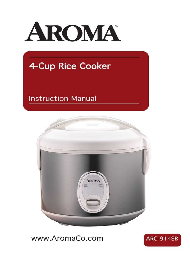 instruction manual for aroma rice cooker