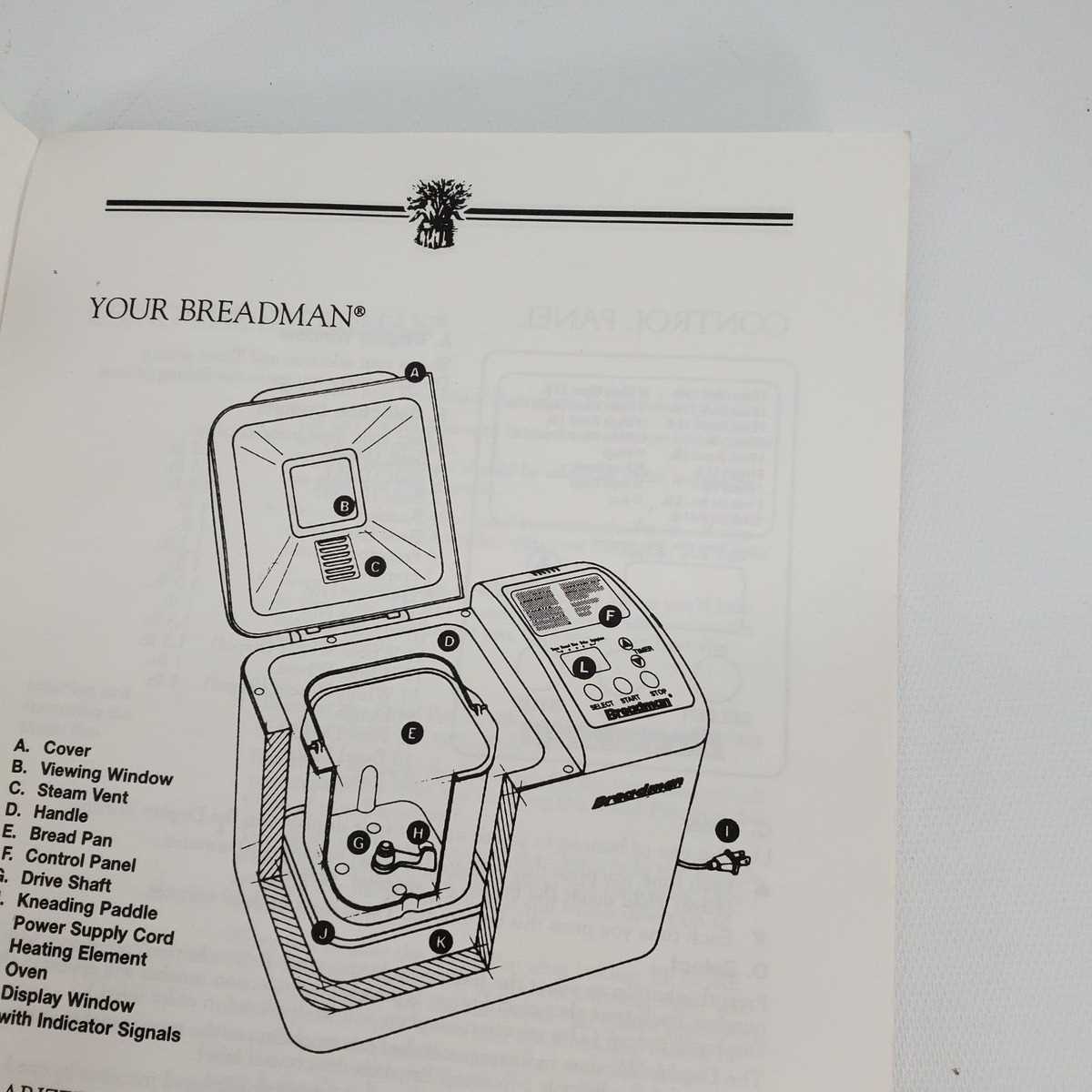 breadman bread machine instruction manual