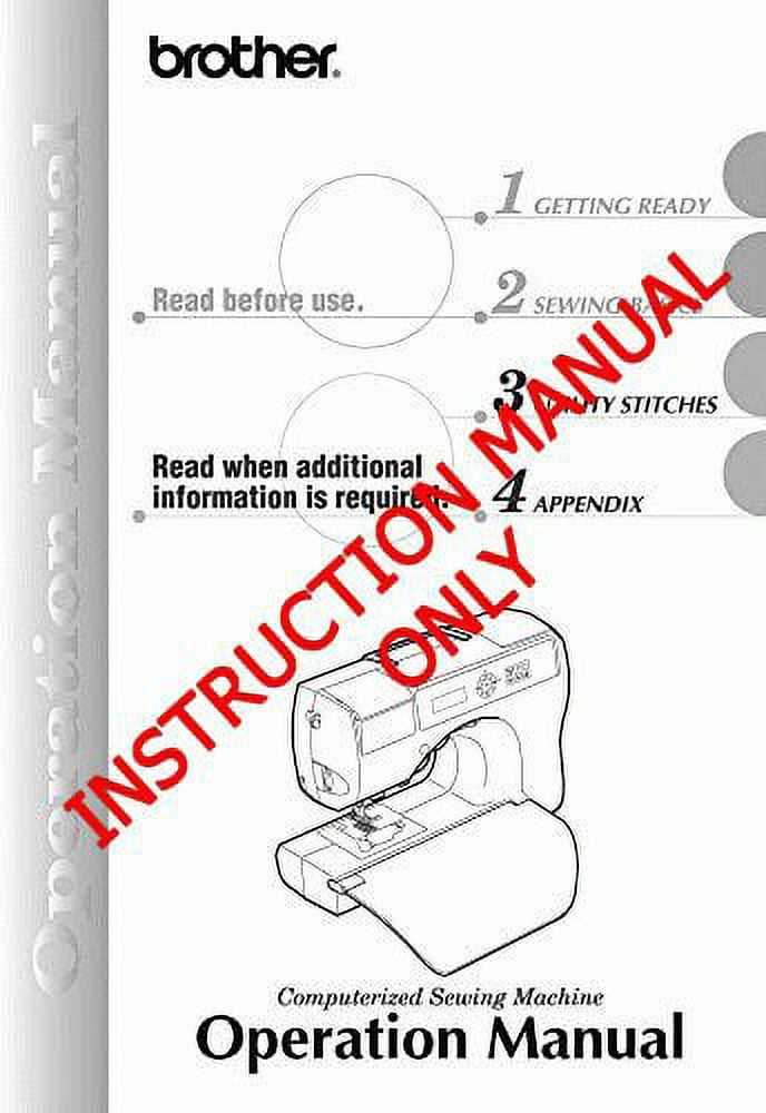 brother xl 2600 instruction manual