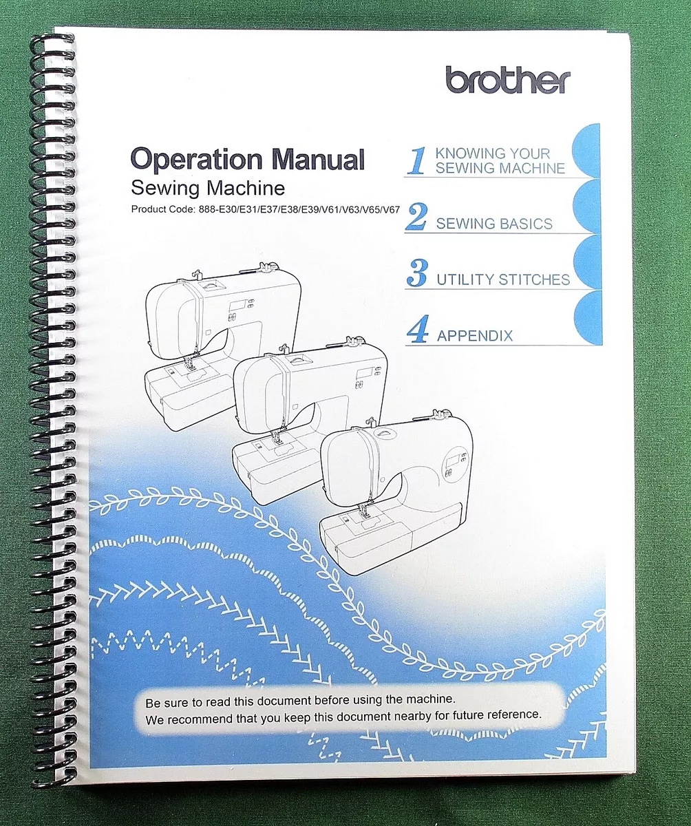 brother xl 5500 instruction manual