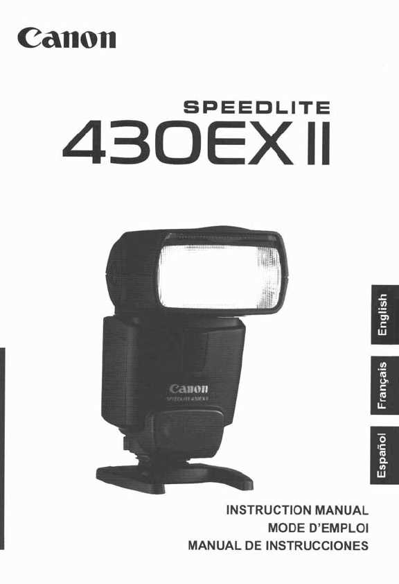 canon 430ex ii instruction manual