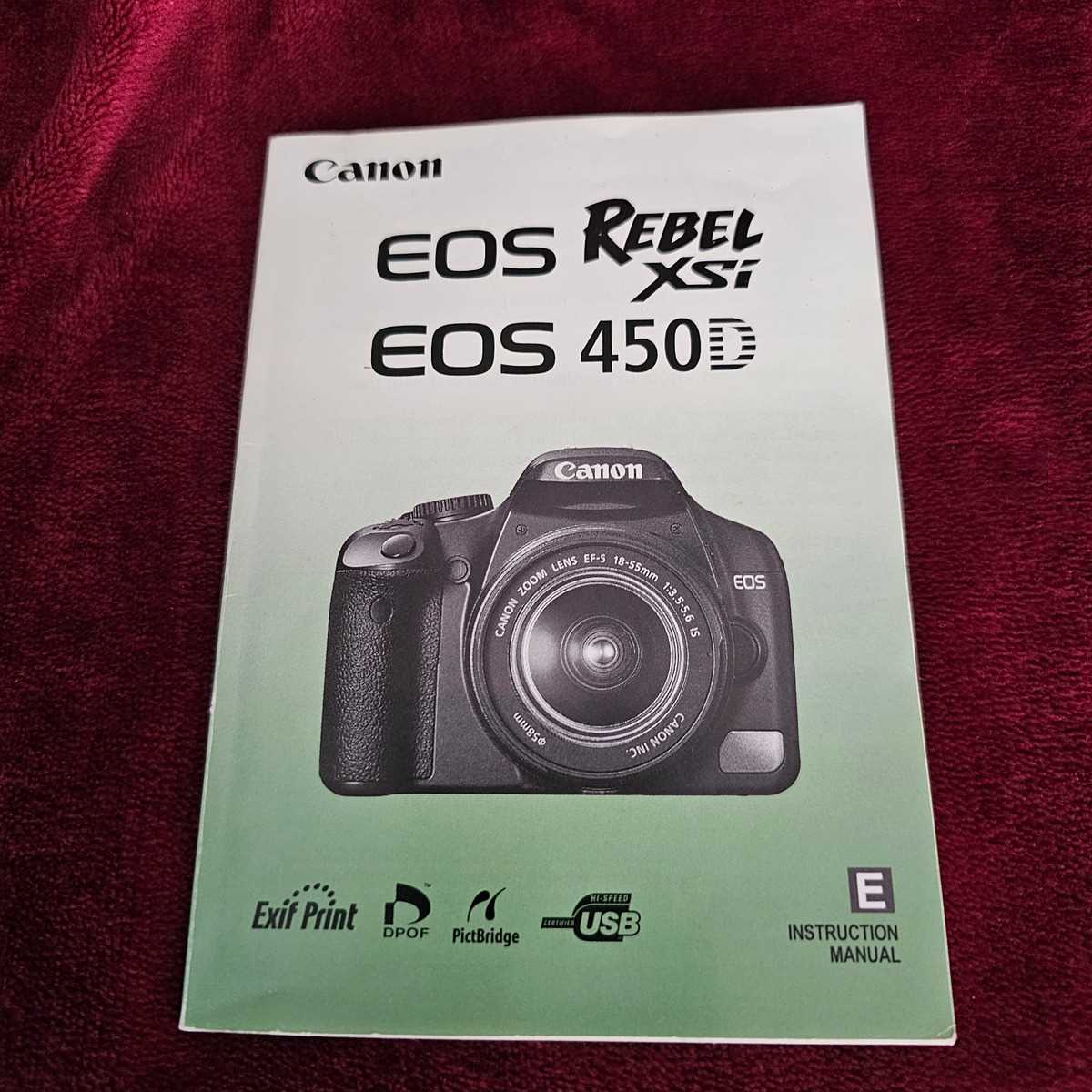 canon 450d instruction manual