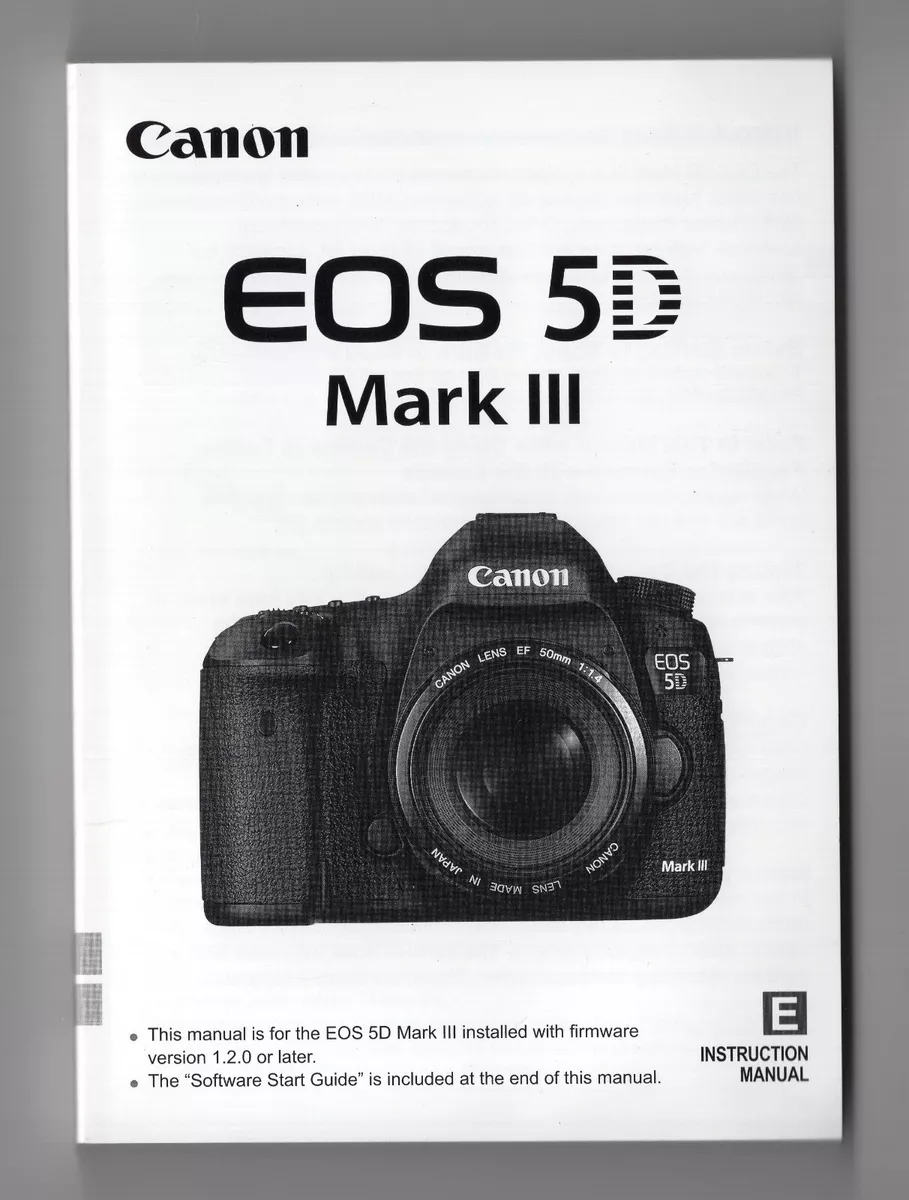 canon 5d mark iii instruction manual