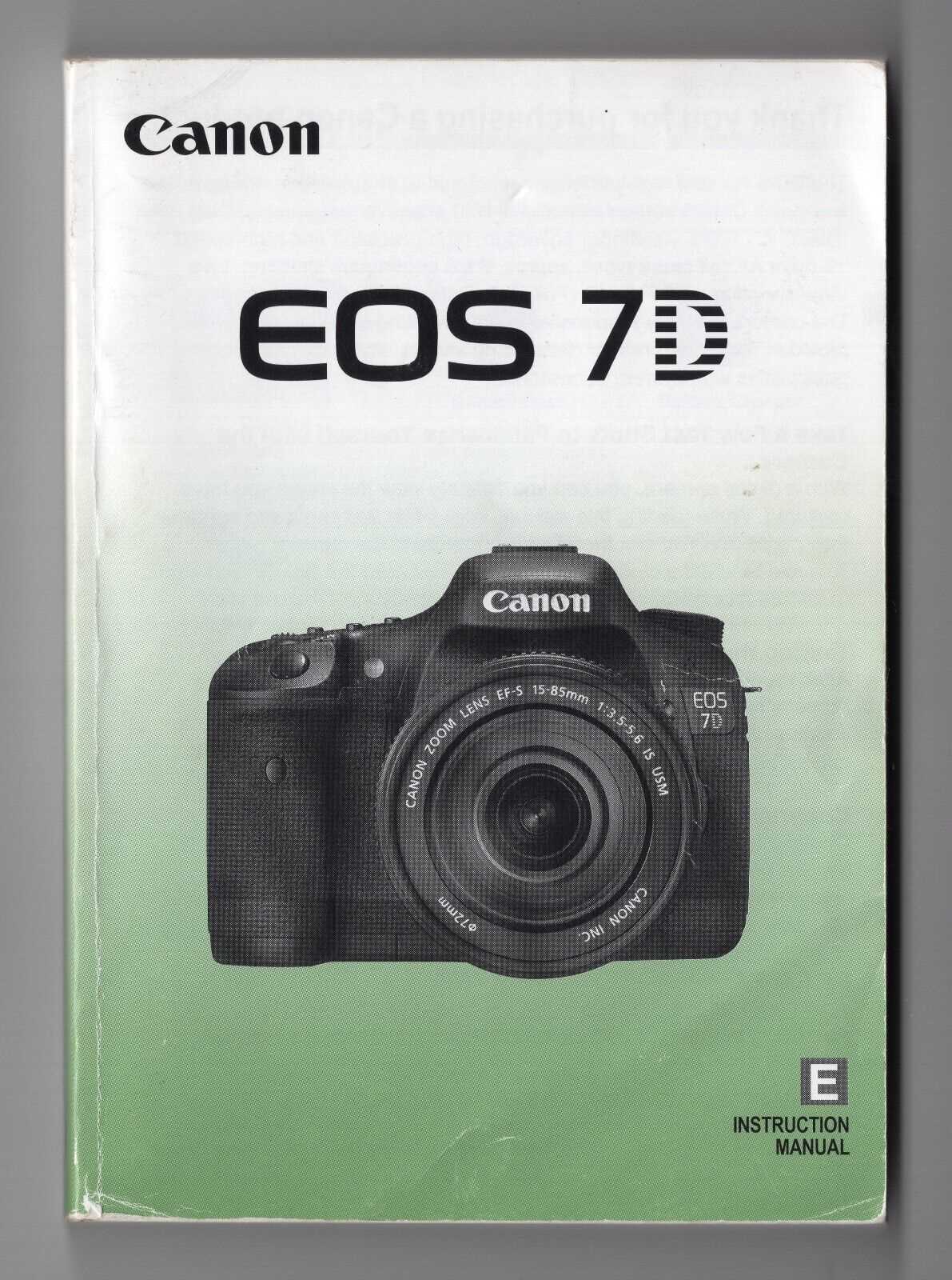 canon eos 7d instruction manual