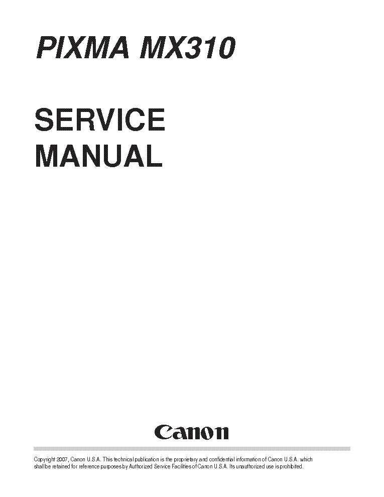 canon mx310 manual instructions