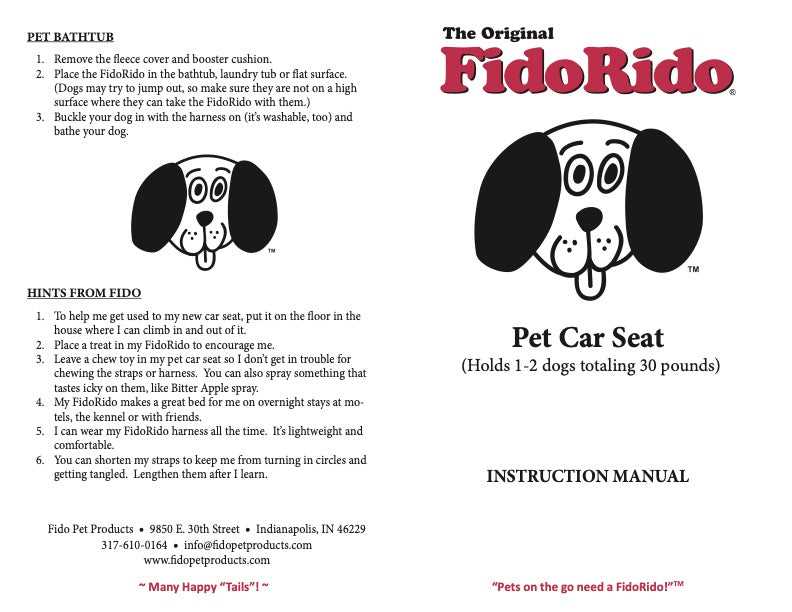 car seat instruction manual