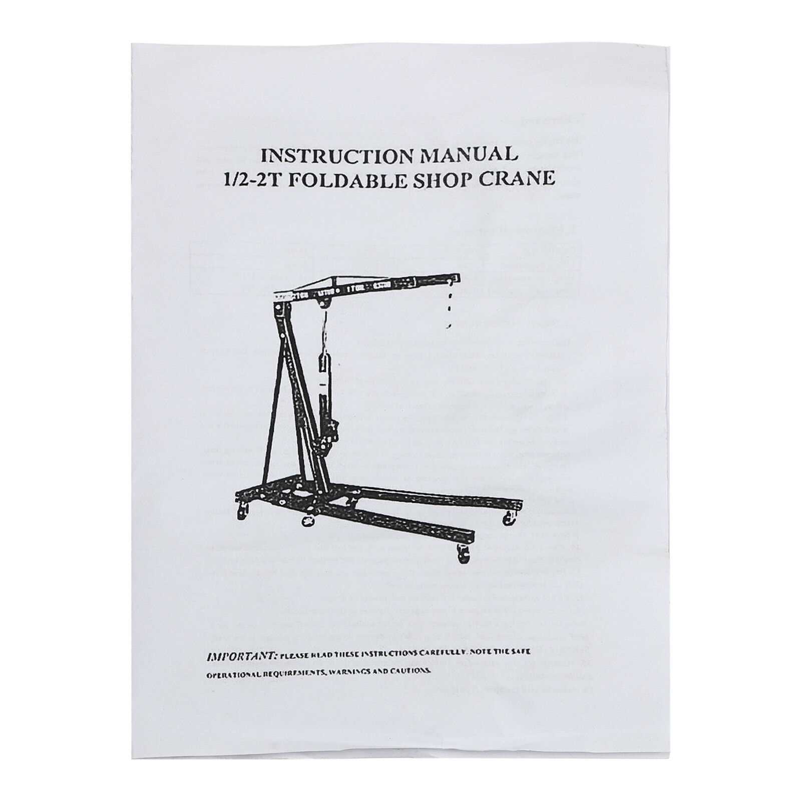 cherry picker instruction manual