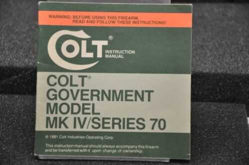 colt 1911 instruction manual