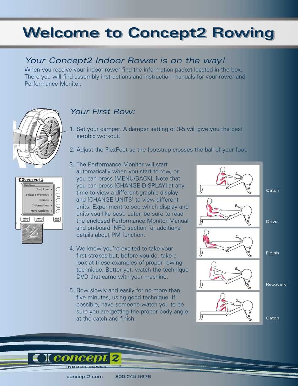 concept 2 model d instruction manual