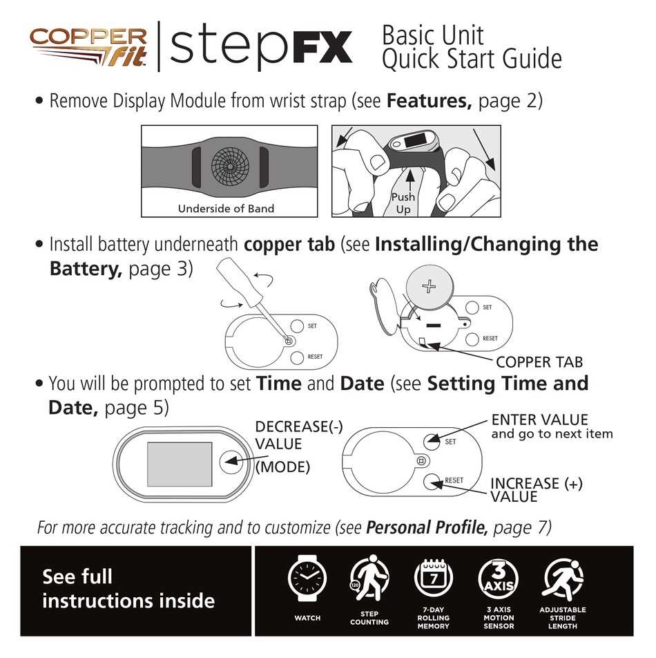 copper fit step fx instruction manual