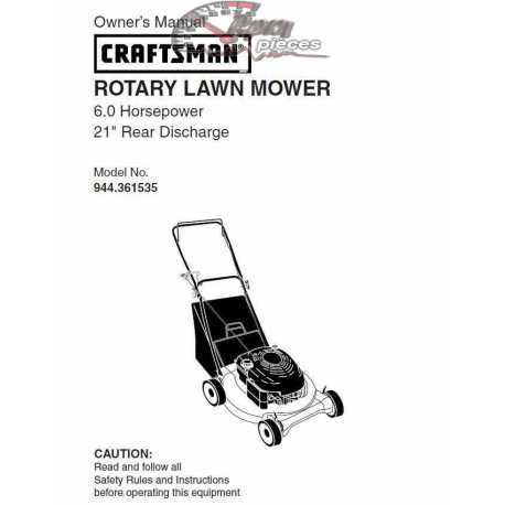 craftsman lawn mower instruction manual