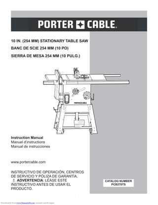 craftsman table saw instruction manual