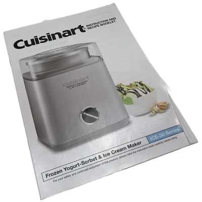 cuisinart frozen yogurt ice cream and sorbet maker instruction manual