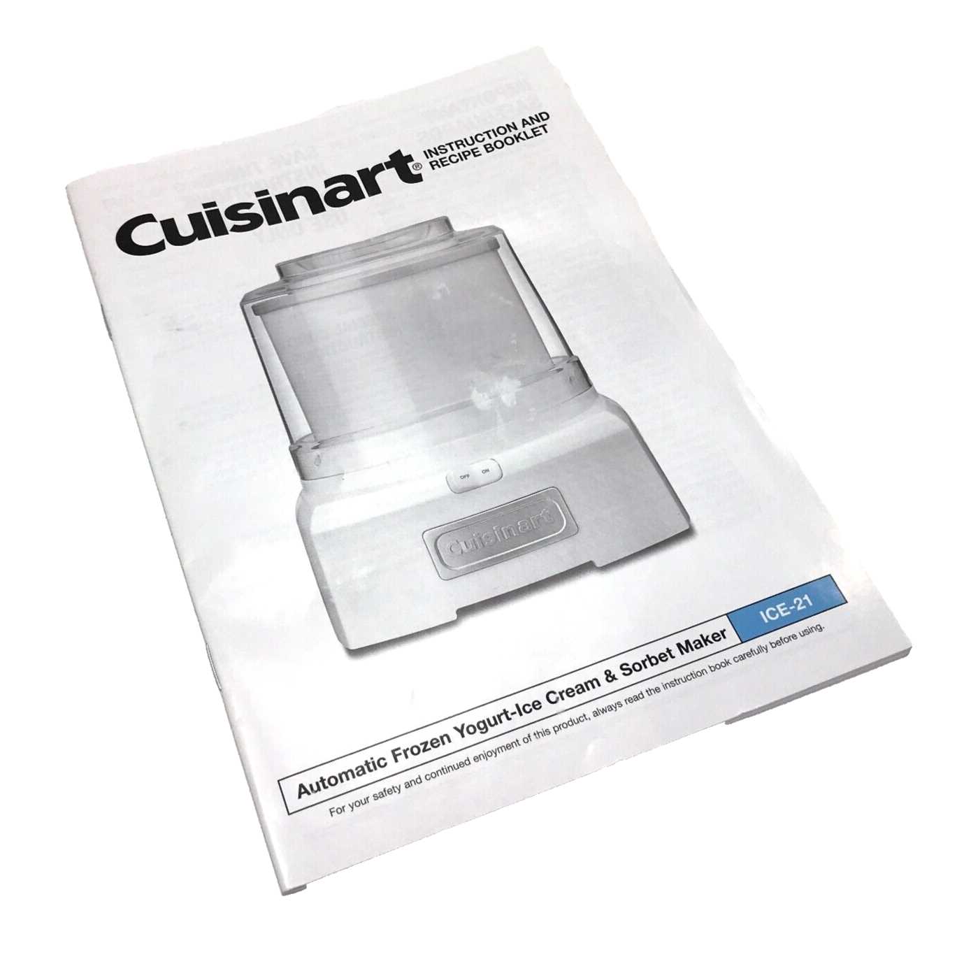 cuisinart frozen yogurt ice cream and sorbet maker instruction manual