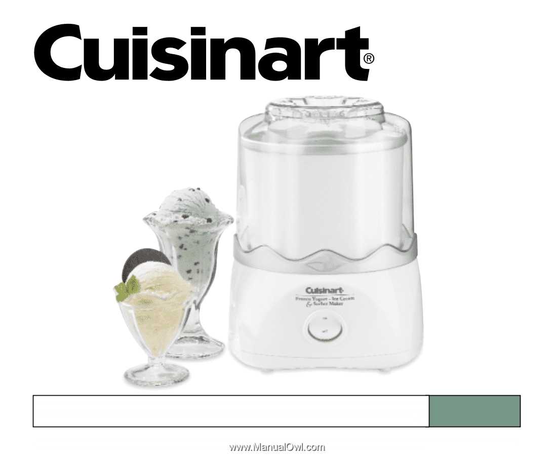 cuisinart ice 20 instruction manual