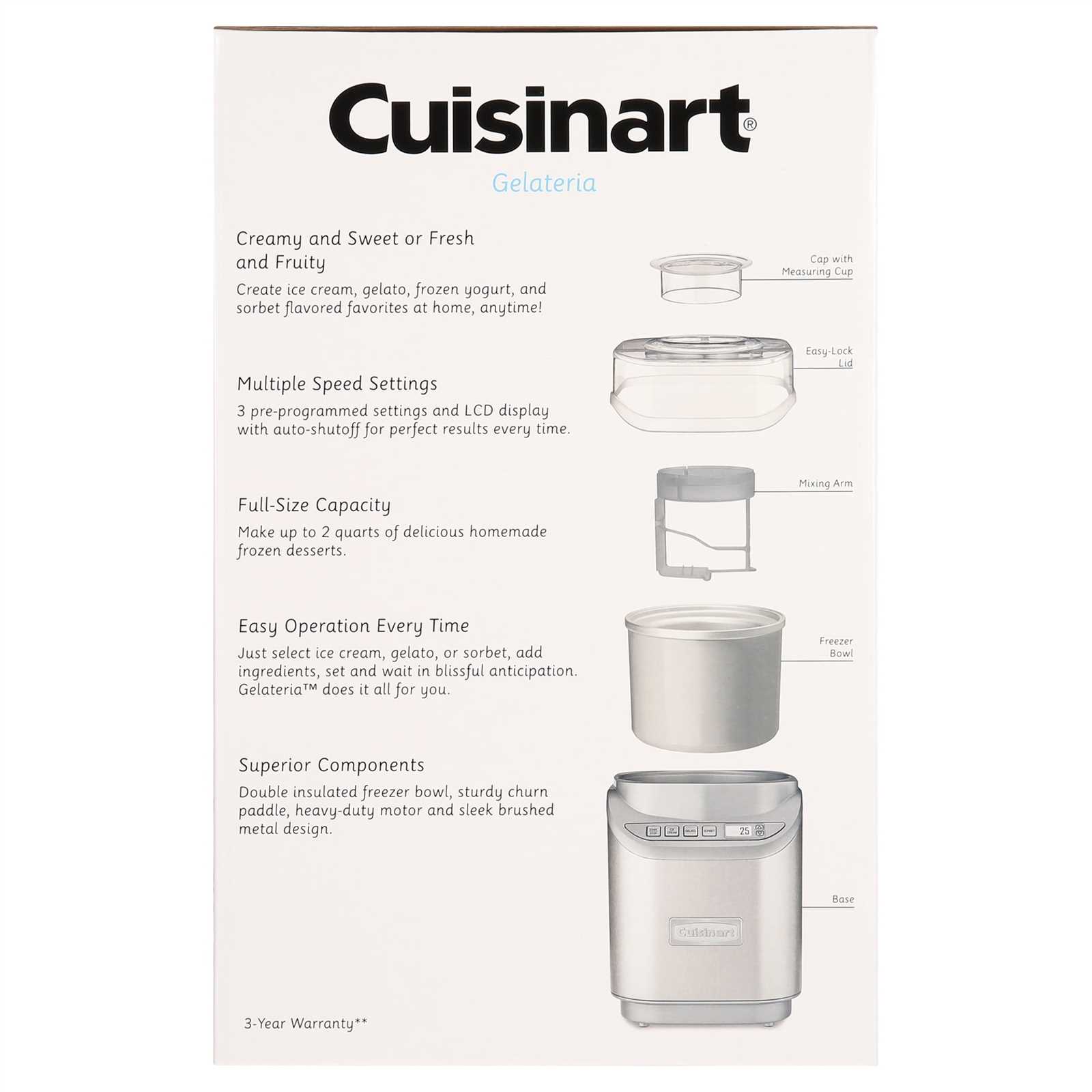 cuisinart ice cream maker instructions manual