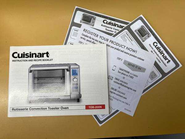 cuisinart toaster oven instruction manual