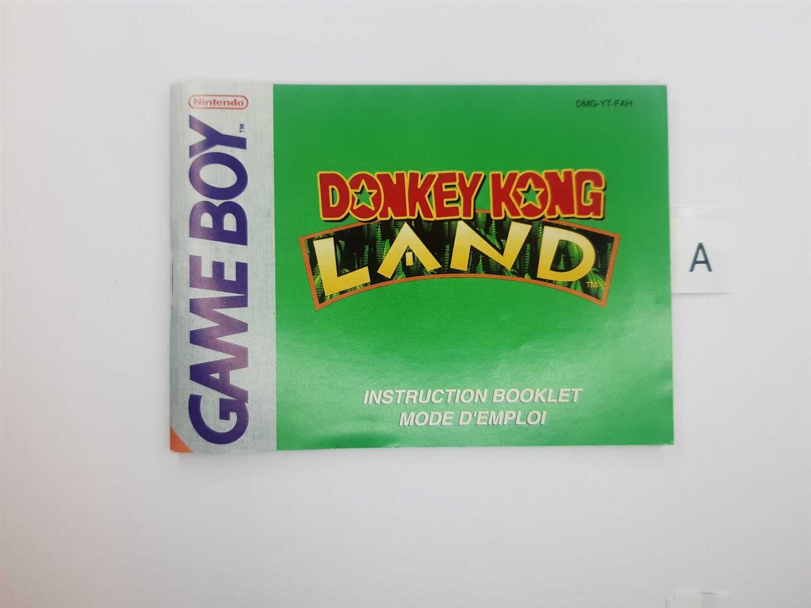 donkey kong instruction manual