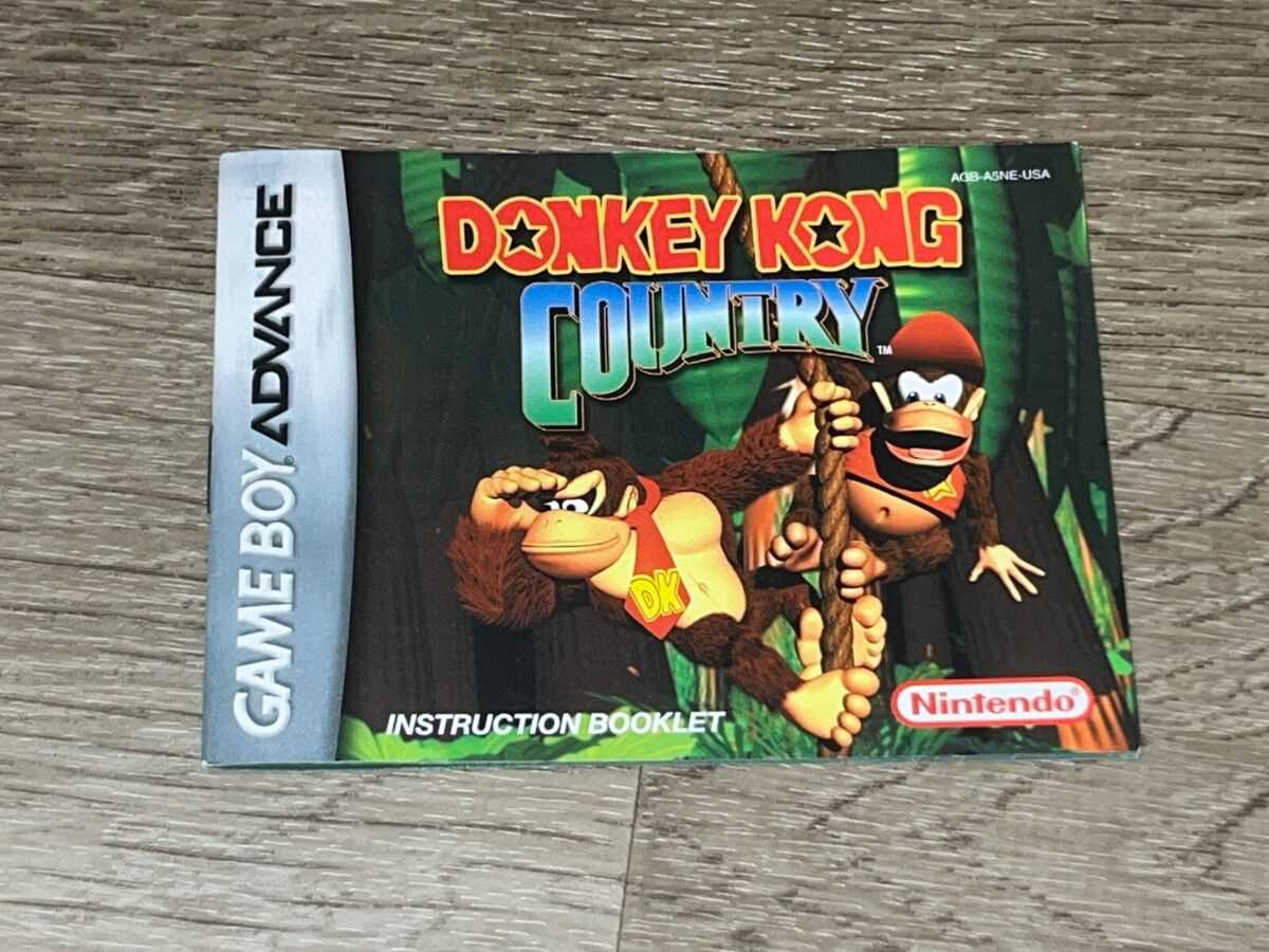 donkey kong instruction manual