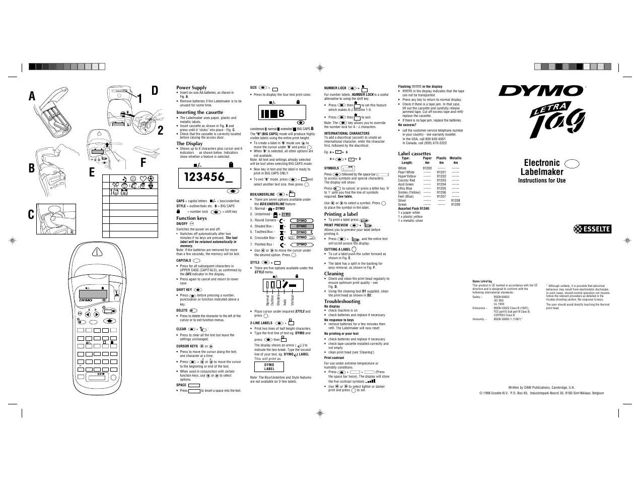 dymo letratag instruction manual download