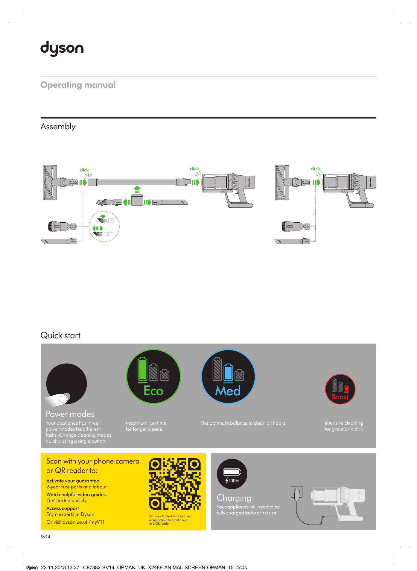 dyson v8 origin instruction manual