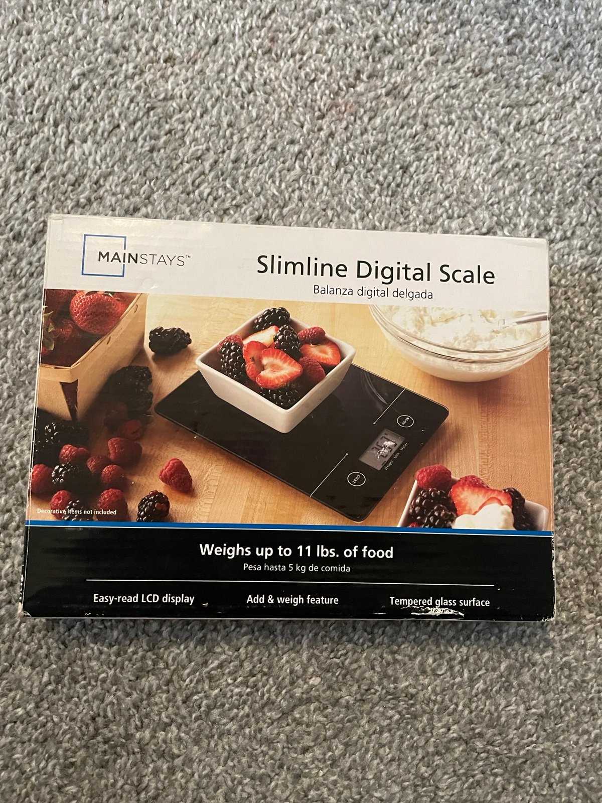 mainstays digital kitchen scale instruction manual