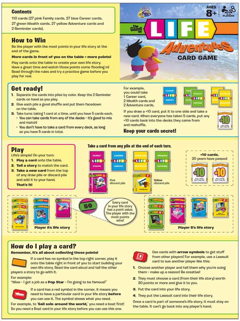 board instruction manual new game of life rules