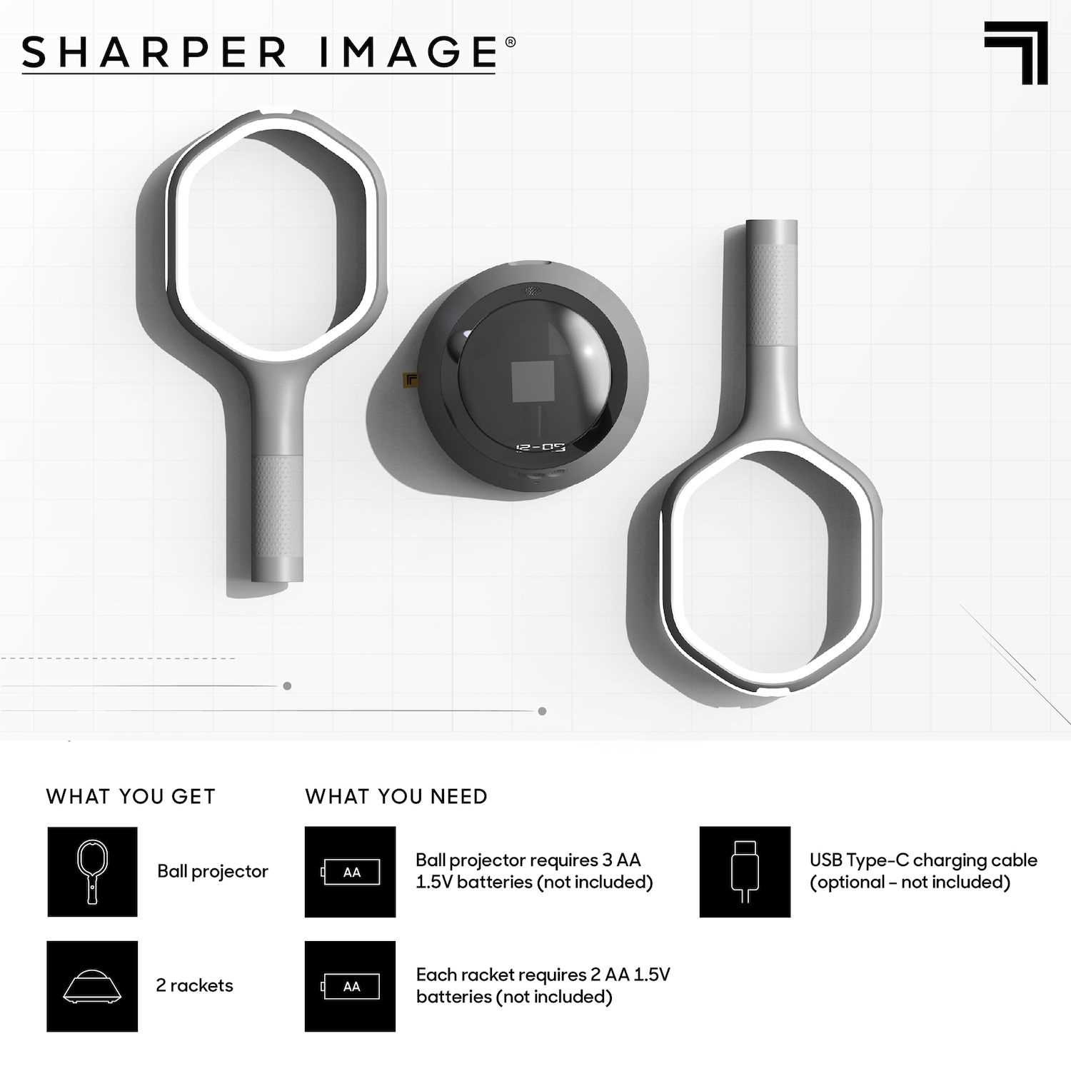 sharper image virtual led space pong instruction manual