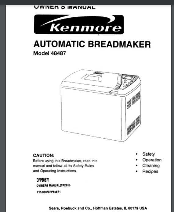 instruction manual for sunbeam bread maker