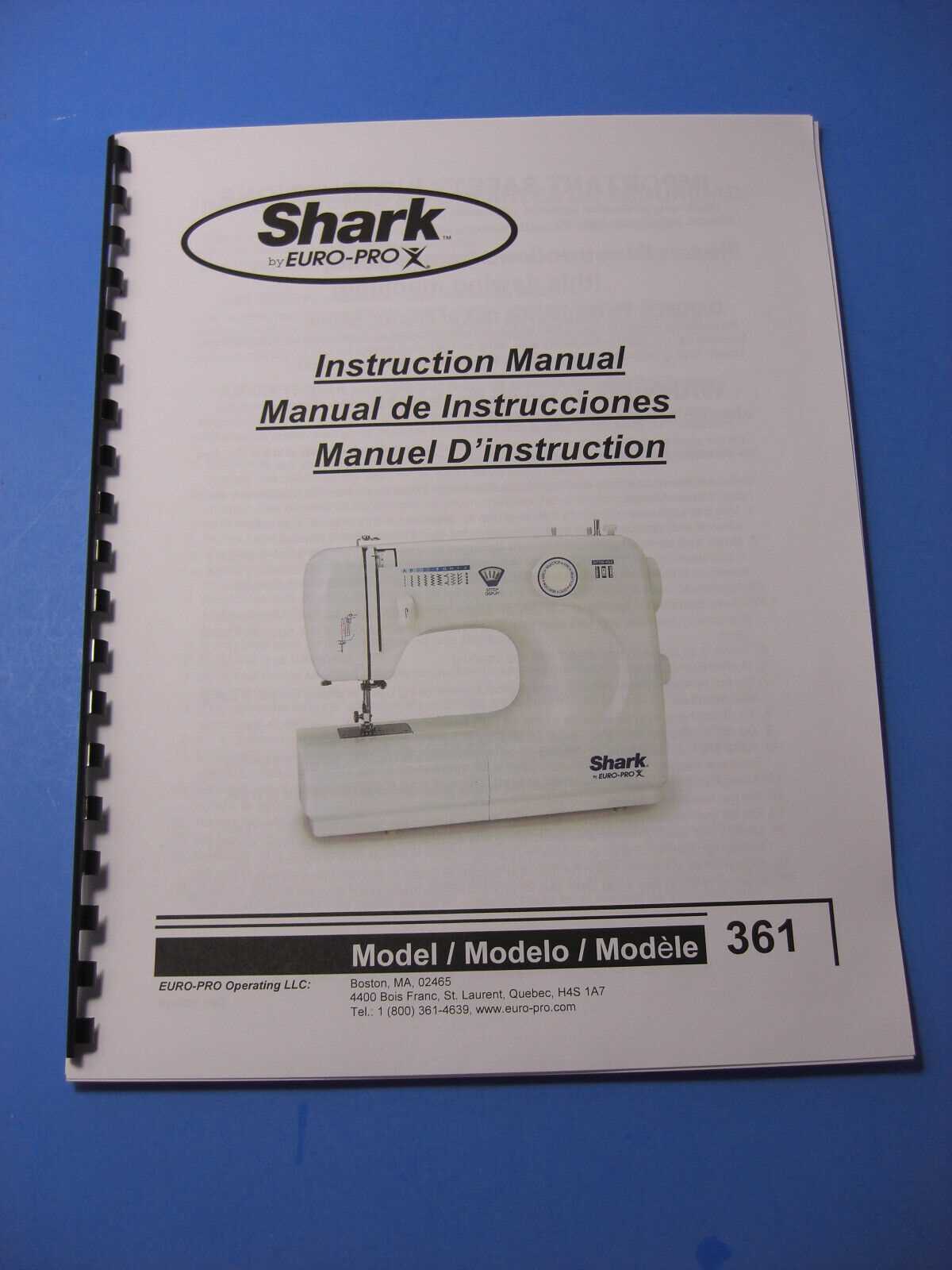 instruction manual for euro pro sewing machine