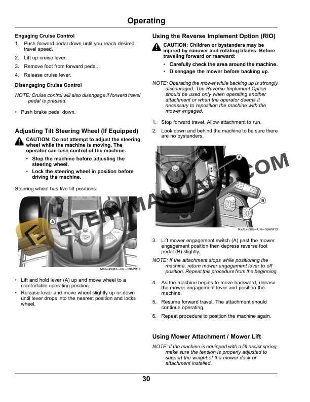 john deere x300 instruction manual