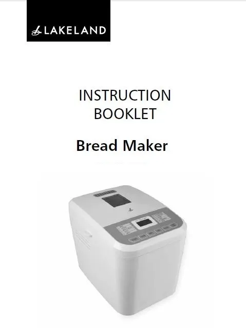 instruction manual for cookworks breadmaker