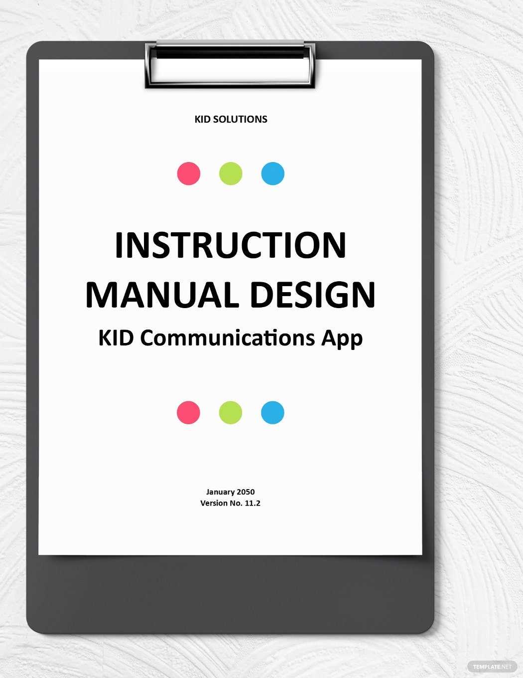 instruction manual ideas for class