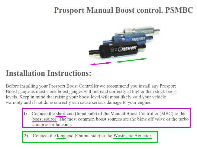 manual boost controller install instructions