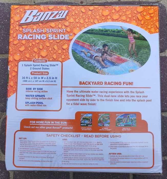 banzai water slide instruction manual