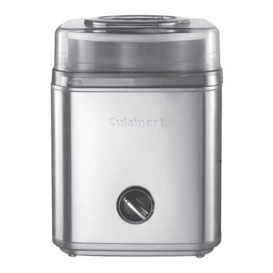 cuisinart ice cream maker instructions manual