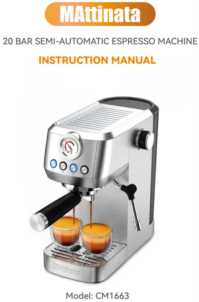 espresso machine instruction manual