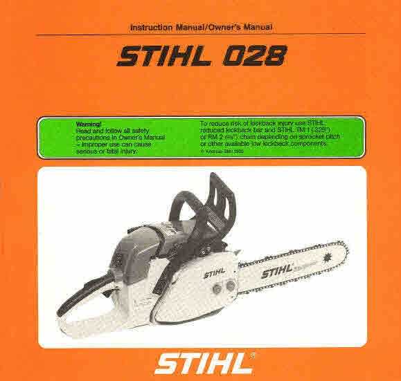 stihl chainsaw instruction manual