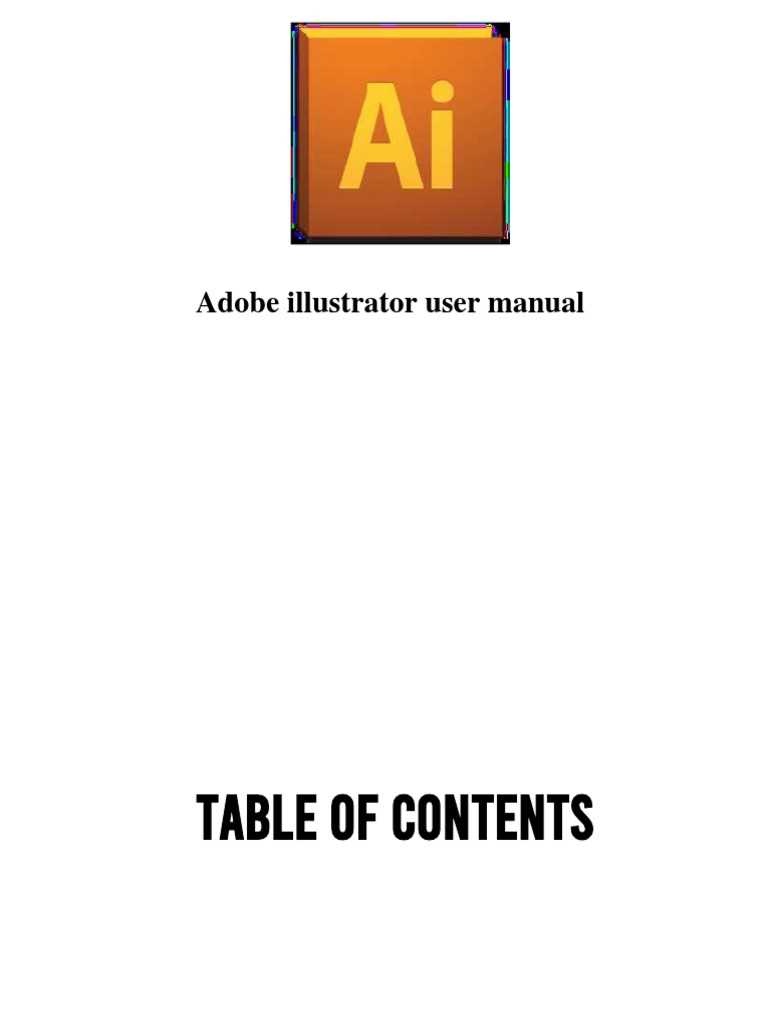 adobe illustrator instruction manual