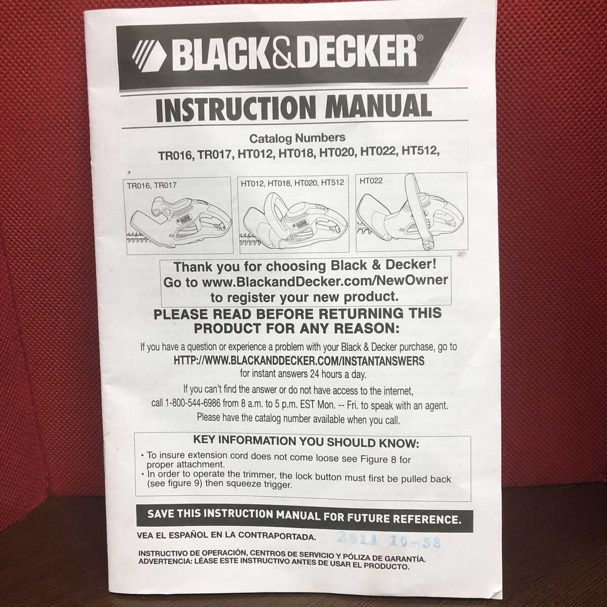 black and decker instruction manuals