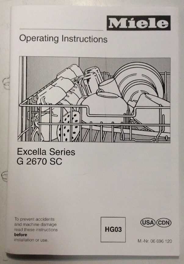 miele dishwasher instructions manual