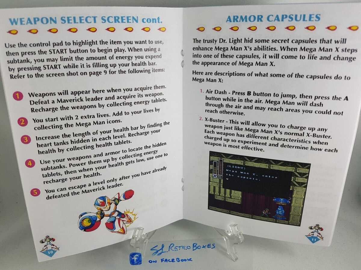 mega man x instruction manual