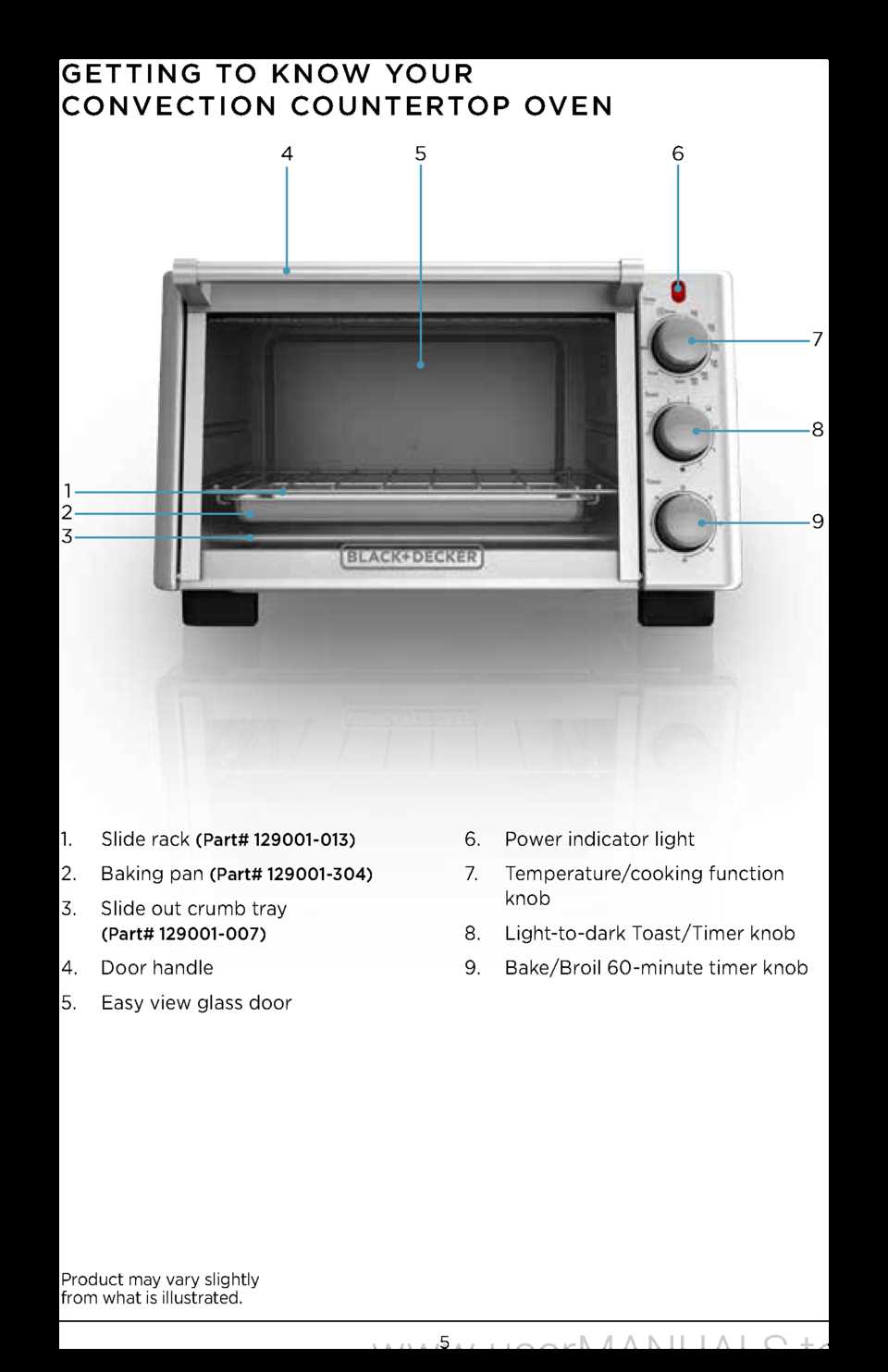 black & decker toaster oven instruction manual