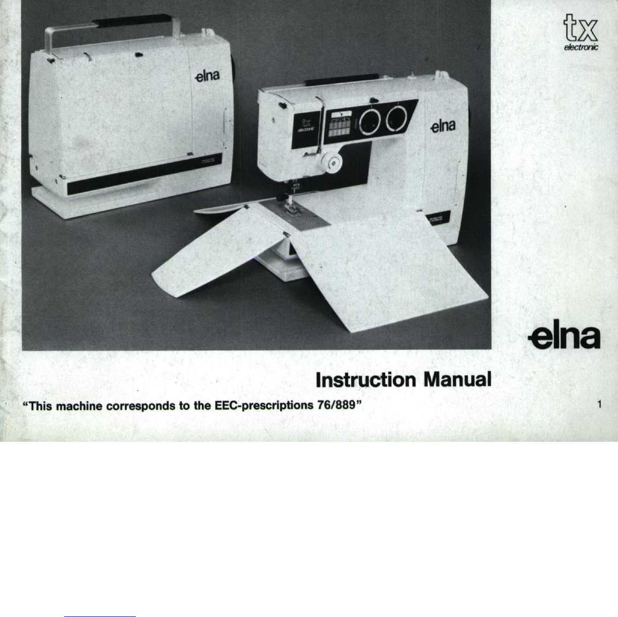 elna 3007 sewing machine instruction manual